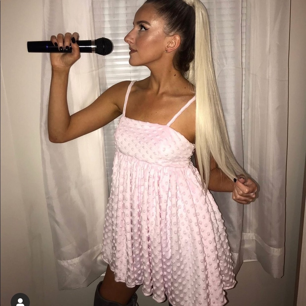 Ariana Grande Halloween Pink Polkadot Dress.